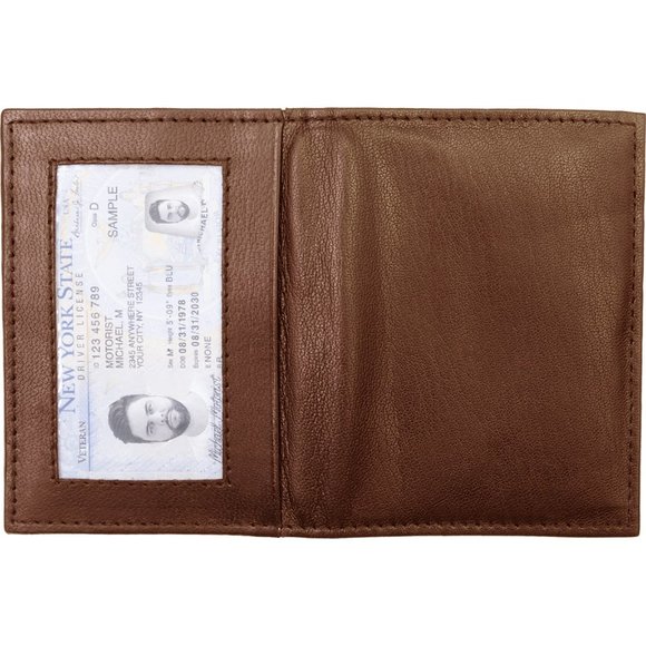 Genuine Leather Men's Bifold Card Holder with RFID Blocking - Picture 2 of 5